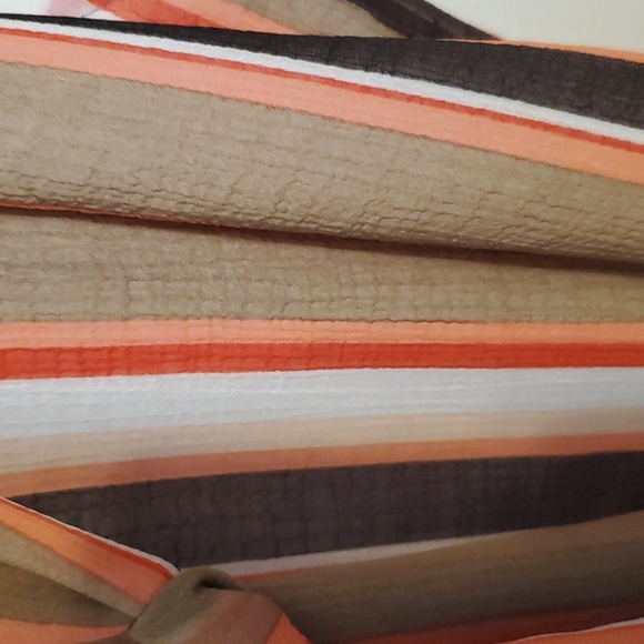 NWT New York and Co striped sleeveless V neck tie in front - Picture 9 of 9